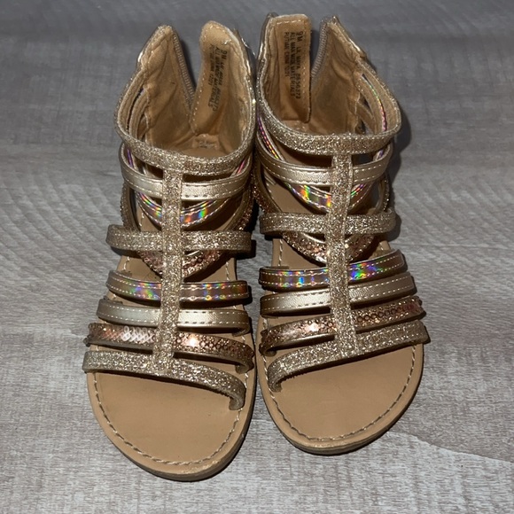 Olive & Edie Lil Maya Gladiator Sandals - Gold Multi, Size 9 - Picture 2 of 6